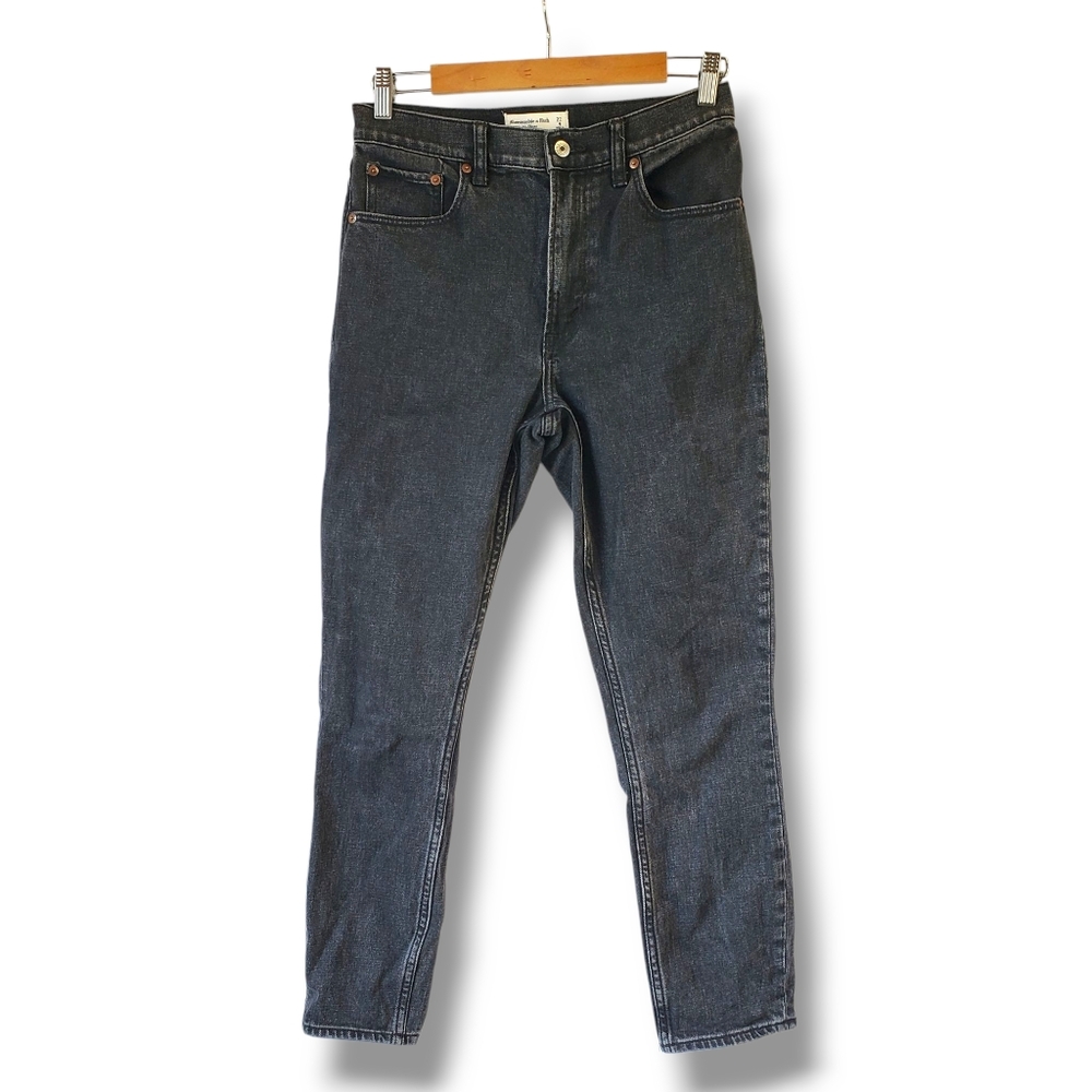 Abercrombie & Fitch "The Skinny High Rise" Faded Black Skinny Jeans Size 4/27